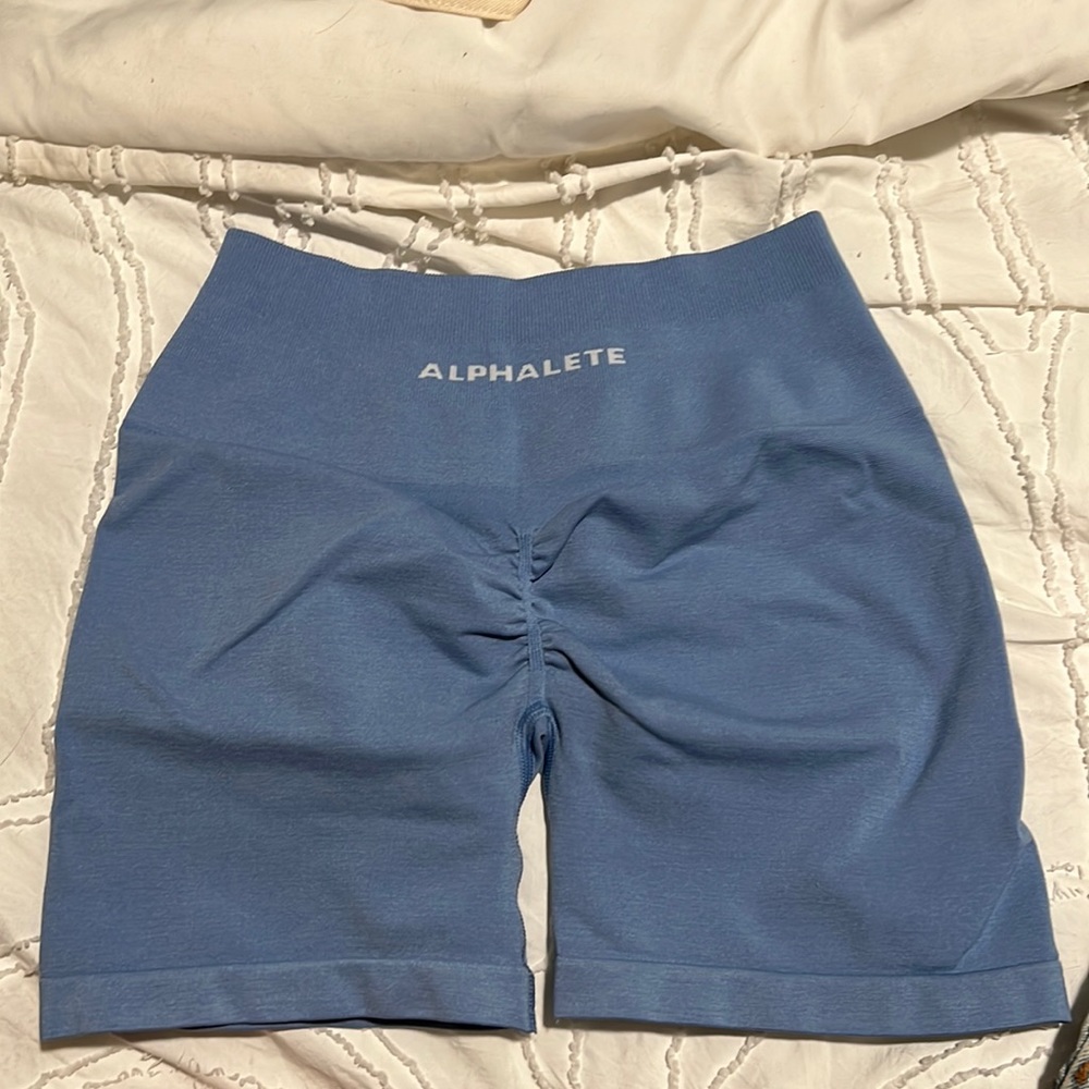 Alphalete Light blue biker shorts